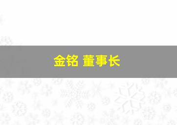 金铭 董事长